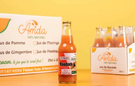 Amida – Jus de Baobab 100 % Naturel (Pack de 6 bouteilles 33cl)